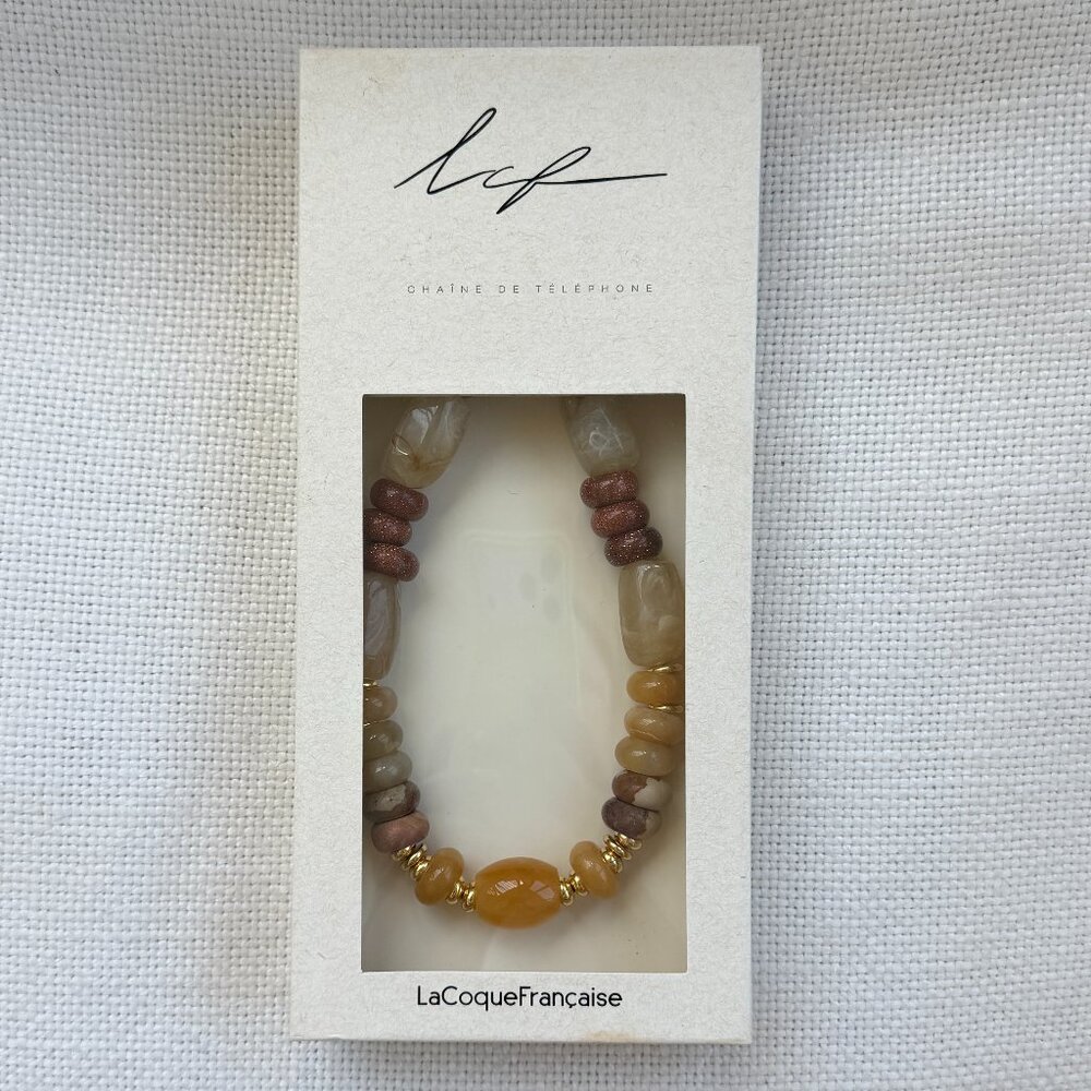 NWT LaCoqueFrancaise Beaded Chain for Phone Case